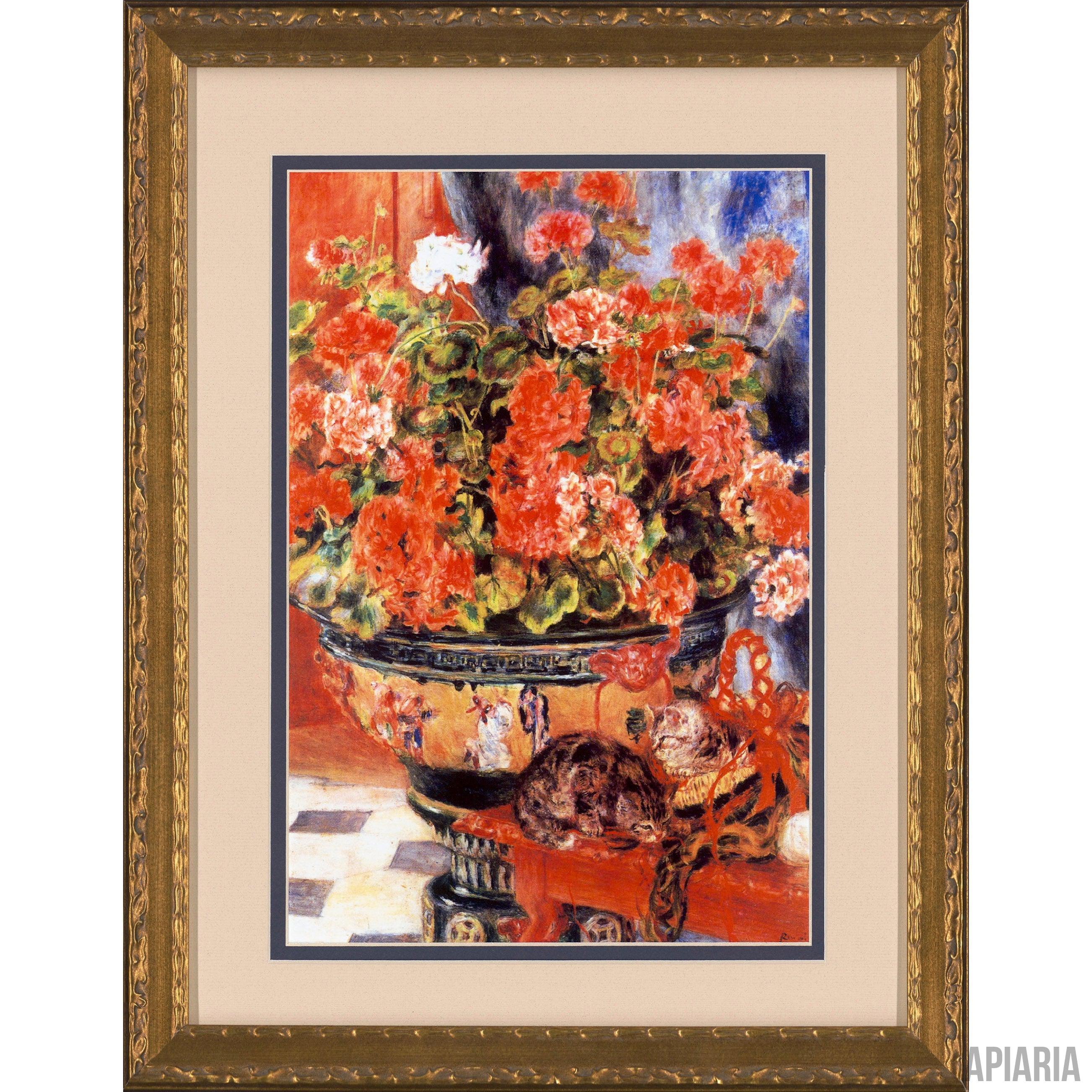  Pierre-Auguste Renoir "Geraniums and Cats"