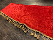 Load image into Gallery viewer, Red Crushed Velvet With Gold Tassel
