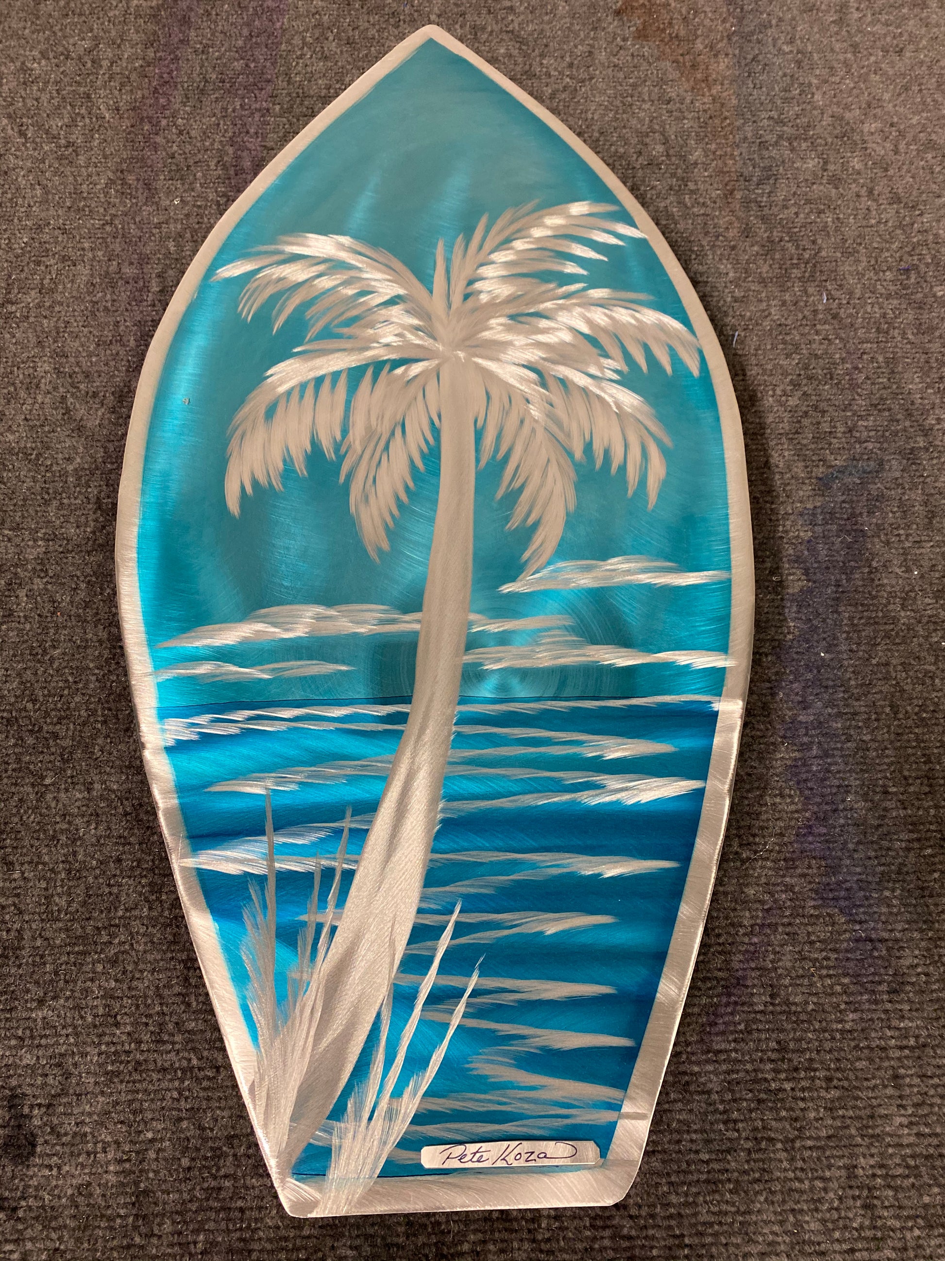 genoeg bidden lexicon Mini Surfboard – Pete Koza Metal Art