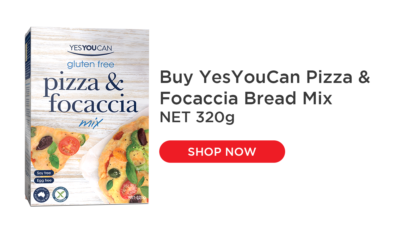 Use YesYouCan Pizza Mix to make fantastic tasting pizza bases to your preference, either thin and crispy or a thicker base. This carefully crafted mix delivers authentic taste and texture for delicious pizzas, just add your favourite toppings. Versatile mix for focaccia or other flat breads. 