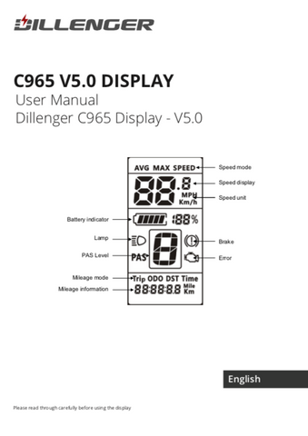 C965 LCD Display User Manual