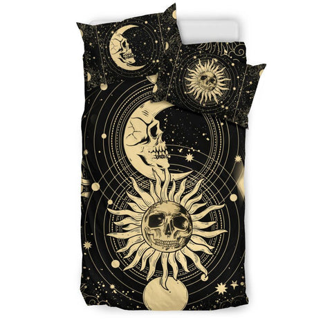 Skull Moon And Sun Bedding Set SK-BDS01-Q252S01