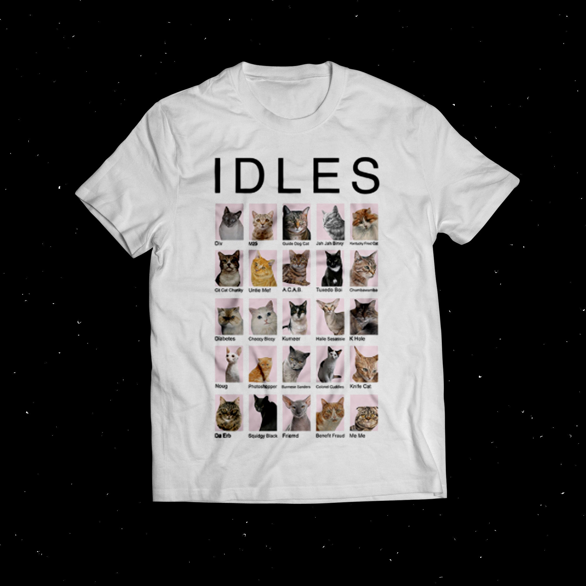 idles t shirt cats