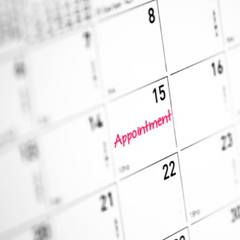 Calendar with appointment