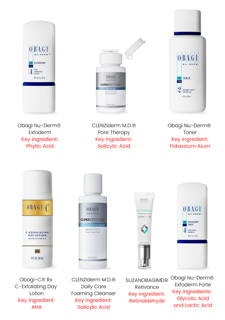 Obagi products that help address the appearance of pore size