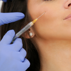 woman undergoing an injectable proceudre