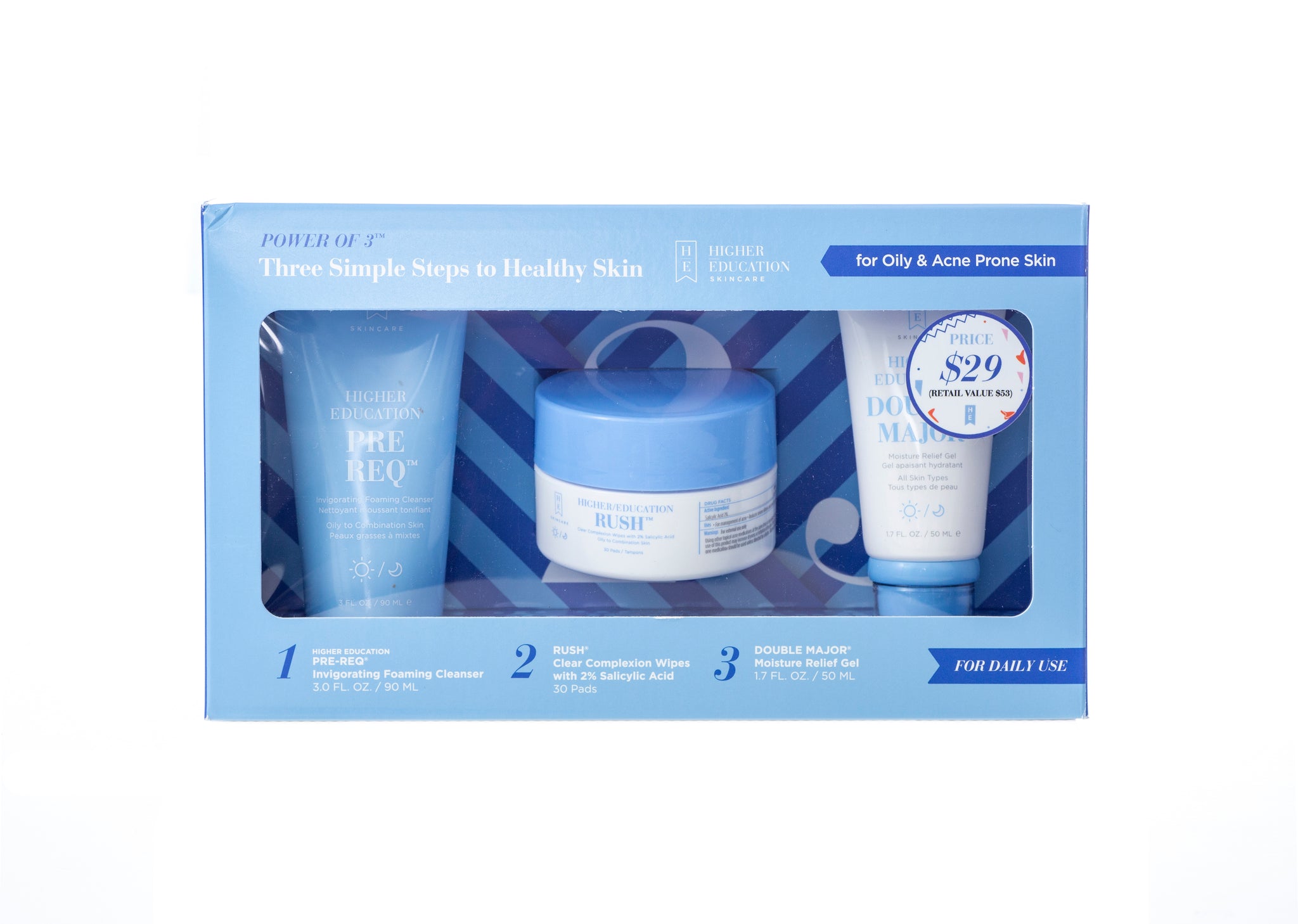 POWER OF 3 Kit-For Oily & Acne Prone Skin *NEW* – Higher Education Skincare