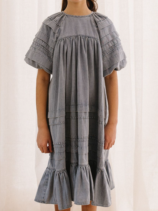 Fanpoogle - Short-Sleeve Tie Dye Maxi Smock Dress