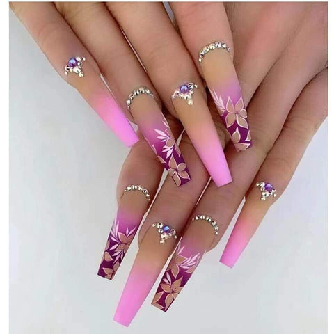 24 Pcs Pink Short Acrylic Nails And Ideas You Will Fall In Love