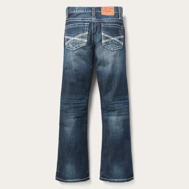 1014 Fit Destructed Medium Wash Jeans | Stetson