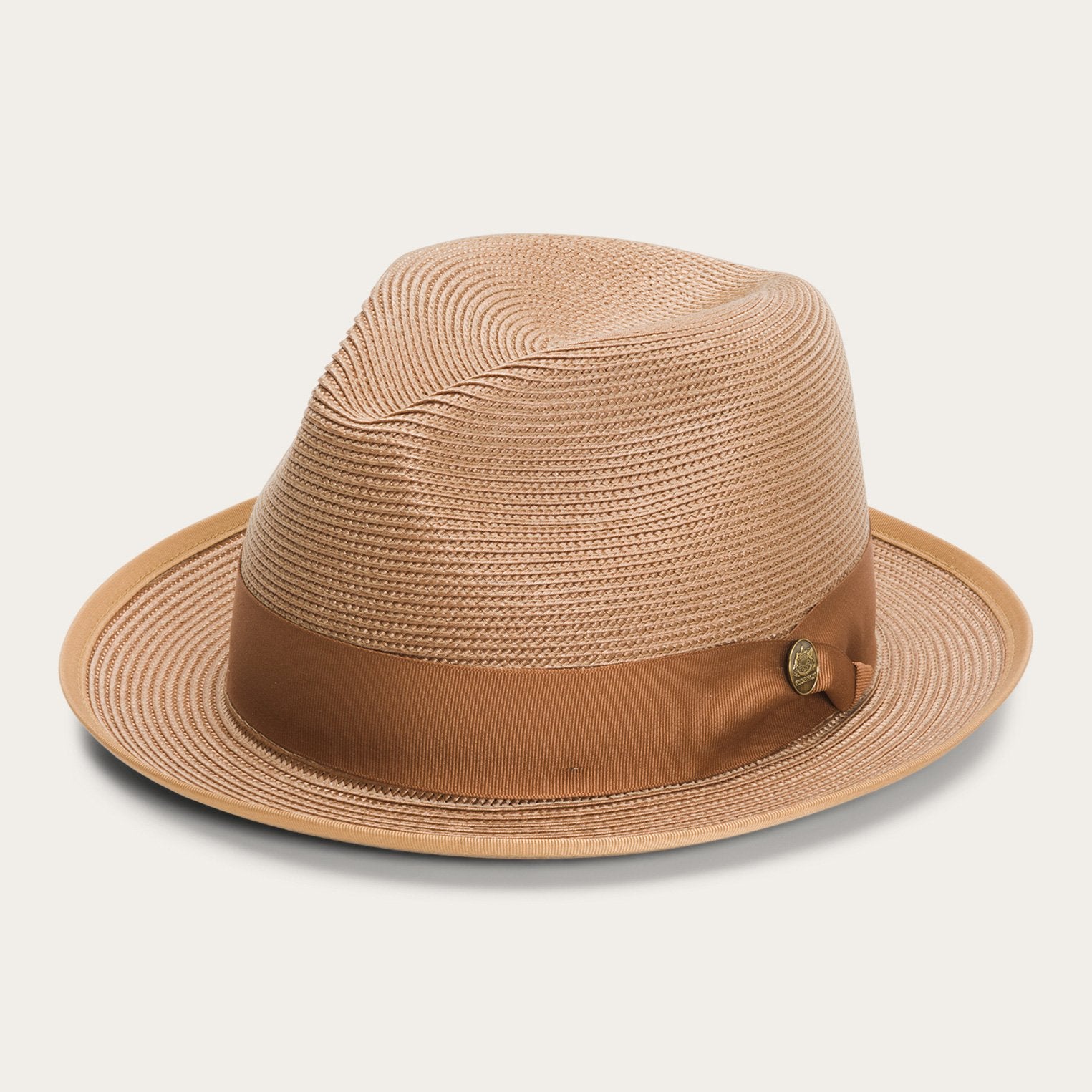 a brimmed hat