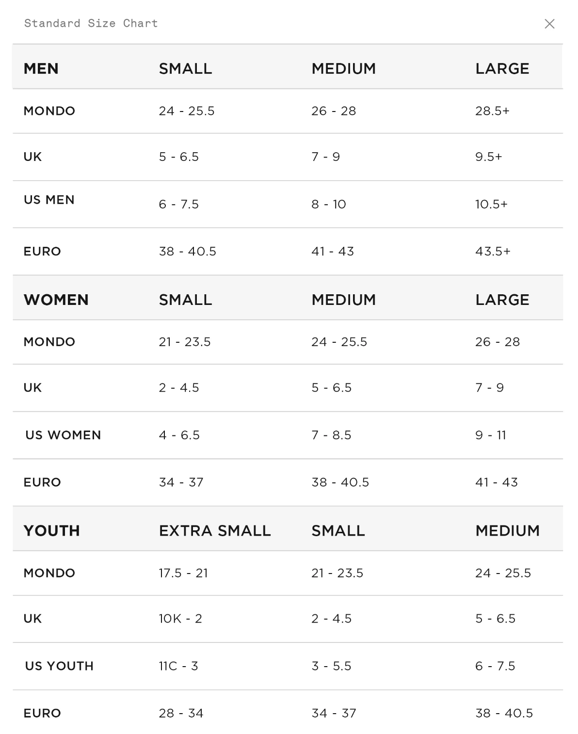 Union Atlas M size