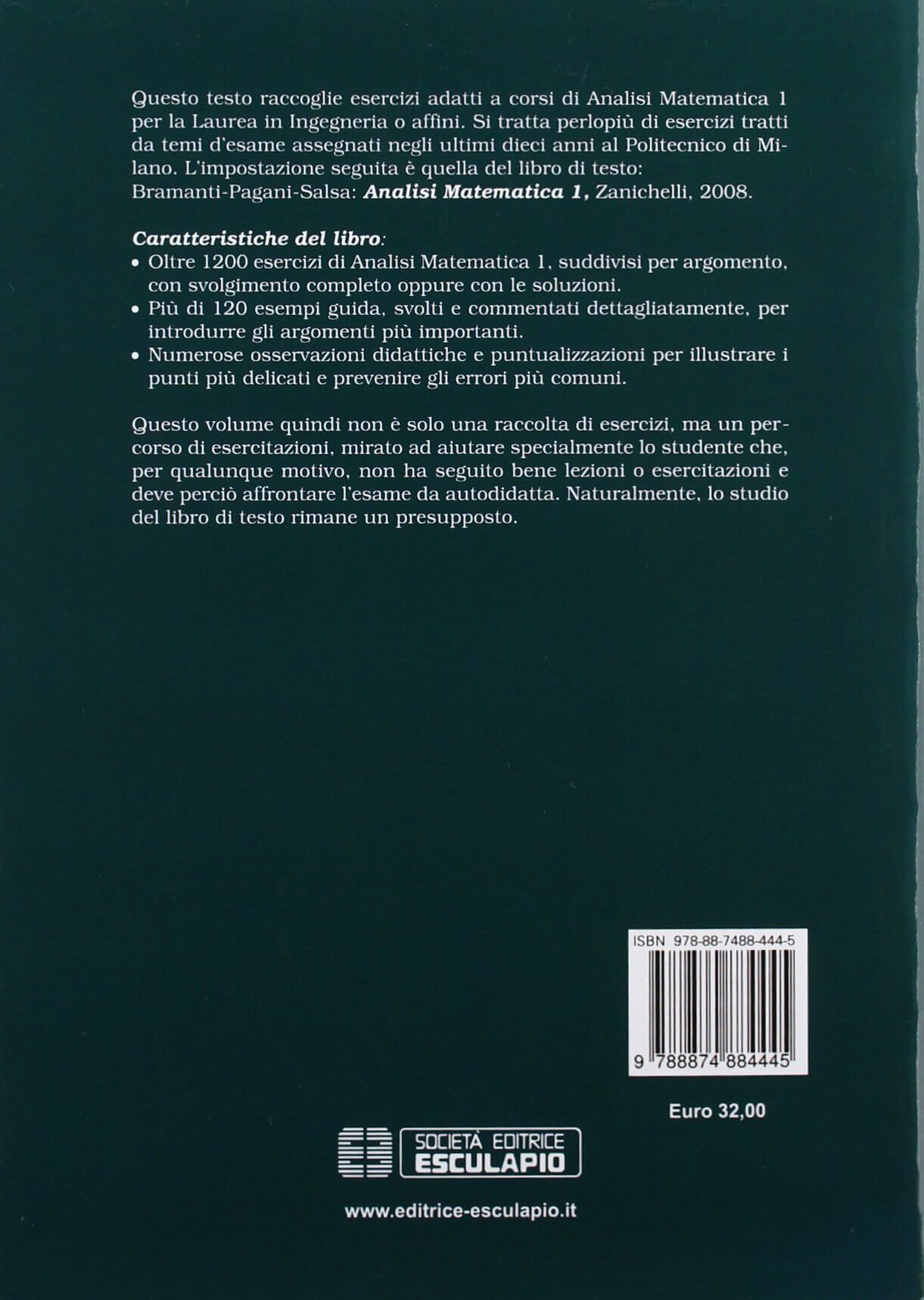 Analisi Matematica 1 (Esercitazioni) - Marco Bramanti – Libreria Esculapio