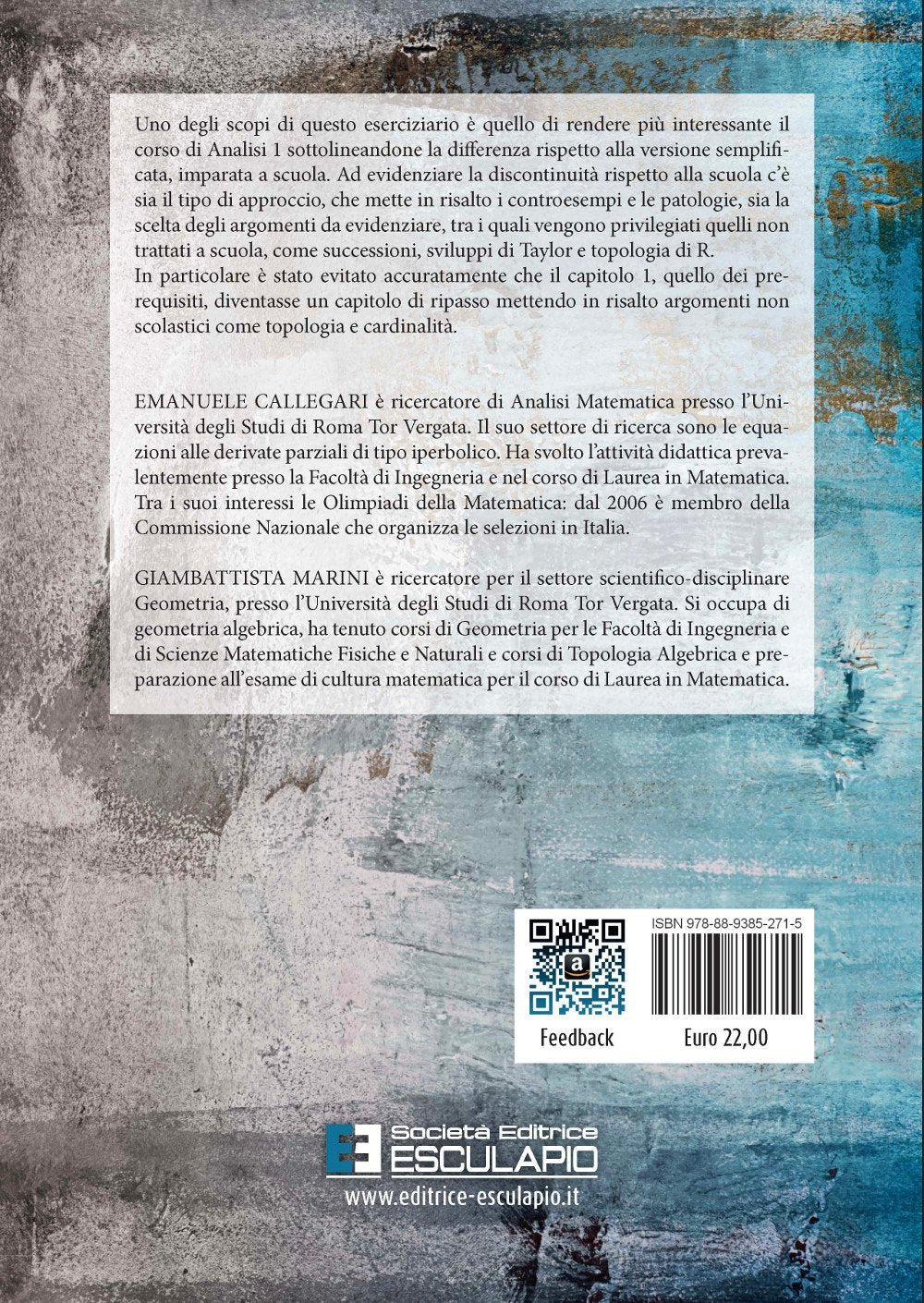 Callegari Marini - Esercizi di Analisi Matematica 1 – Libreria Esculapio