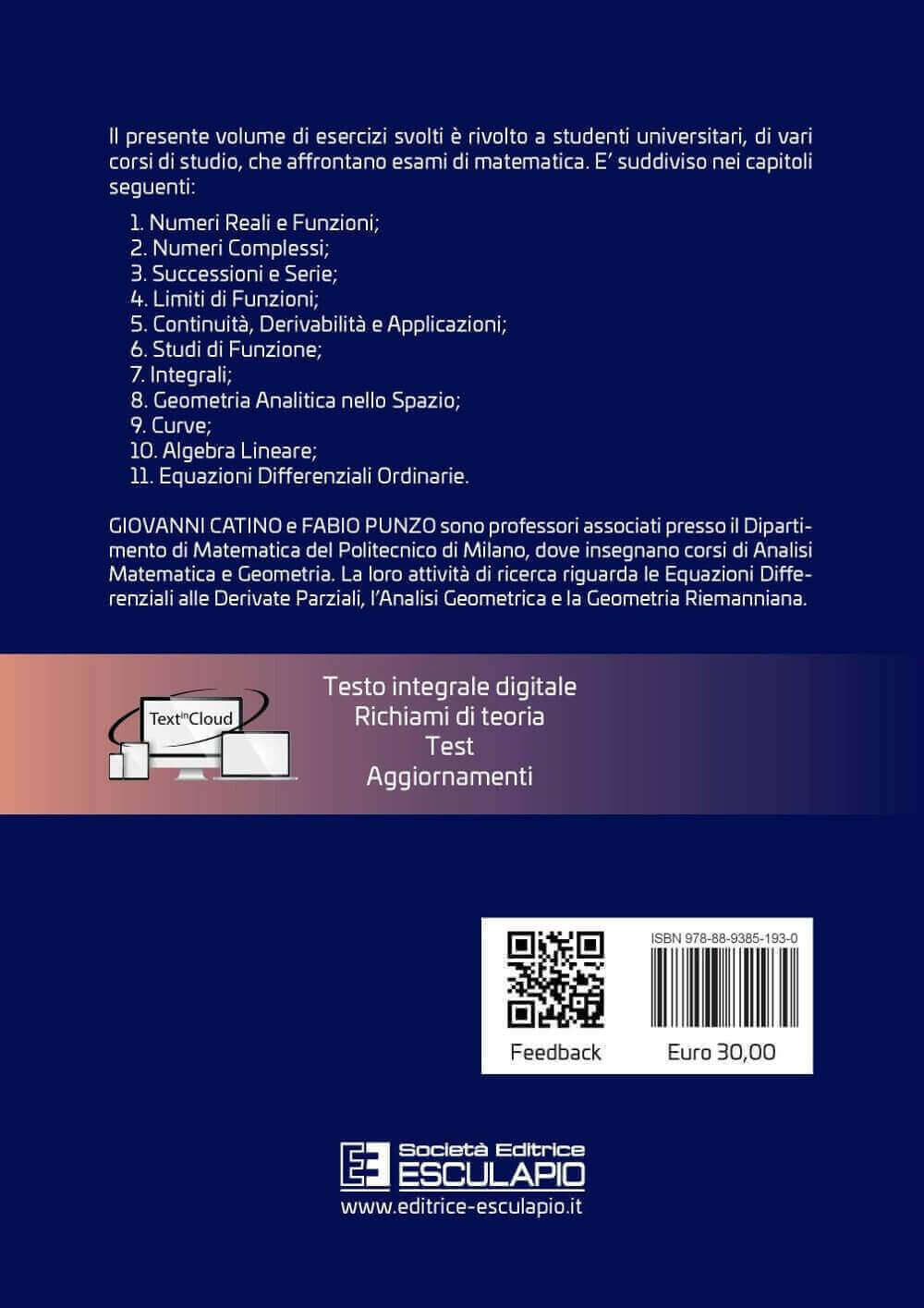 PDF] Quesiti a risposta multipla di Analisi Matematica 2 di Giovanni  Catino, versione eBook