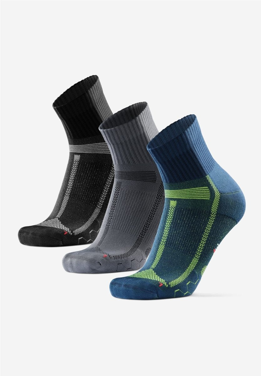 DANISH ENDURANCE 3 Pack Cycling Socks, Low-Cut, Breathable for Men & Women,  Black, Medium at  Women's Clothing store
