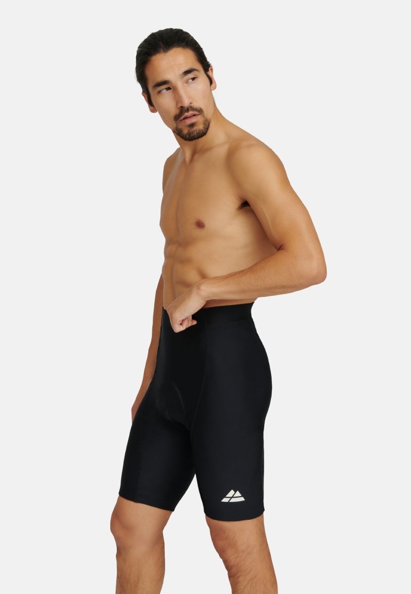 athletic compression biker shorts and running