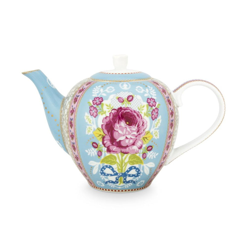 PIP Studio Floral Porcelain Blue  Teapot | Manchester Factory