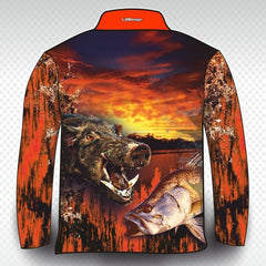 Metre Barramundi Fishing Shirt - With logo – Fishing Shirt by