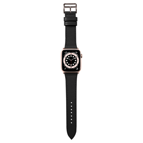 Barénia - Black Leather Apple Watch Band