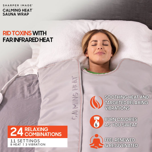 Sharper Image Calming Heat Deluxe Massaging Neck Wrap