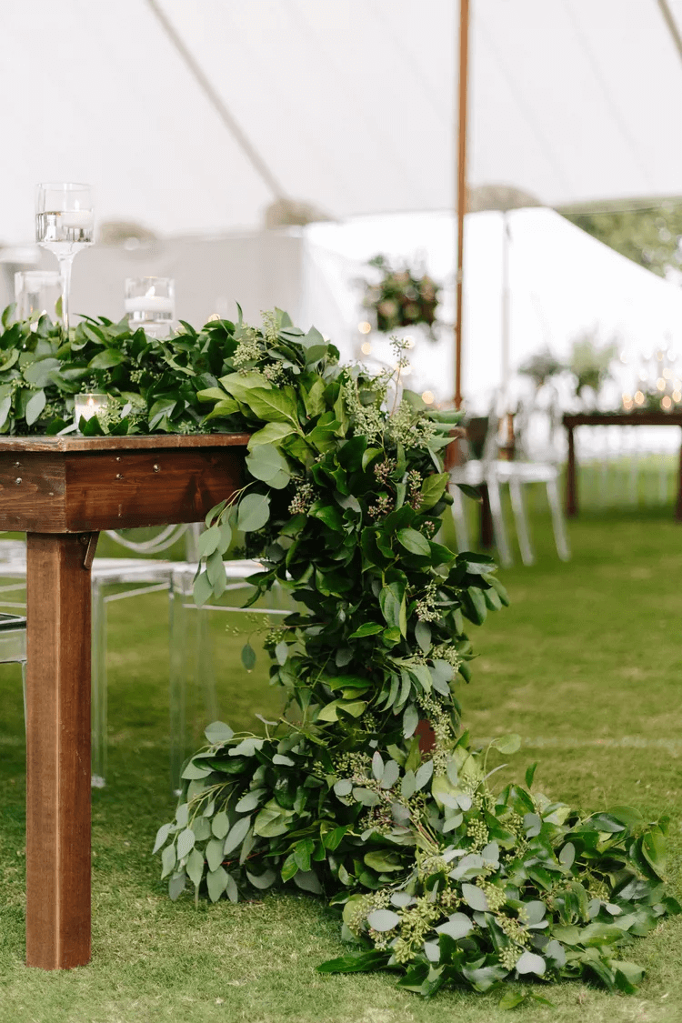 greenery wedding centerpiece