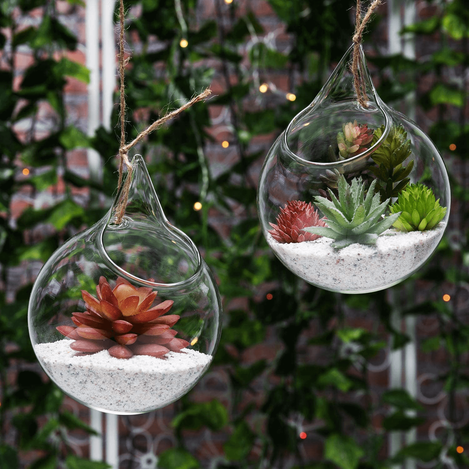 hanging glass globes for air planters