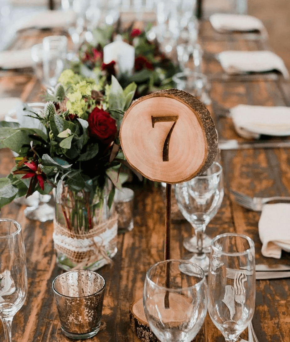 table number wedding centerpiece