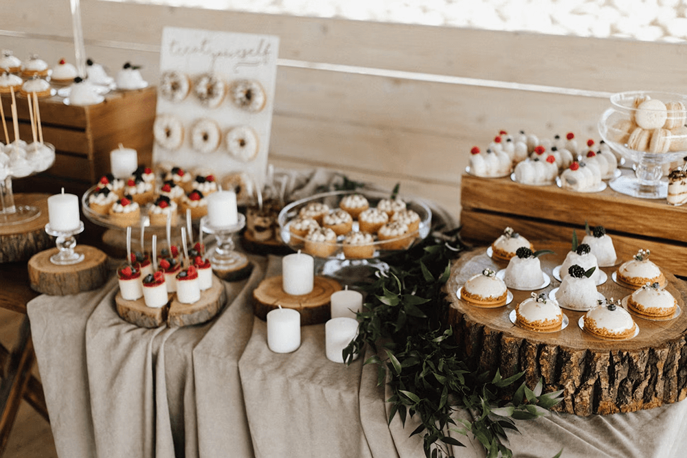 wooden cupcake stands