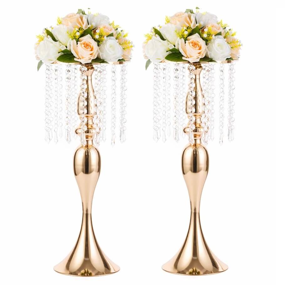 Wedding Flower Stand | Crystal Flower Holders | Nuptio