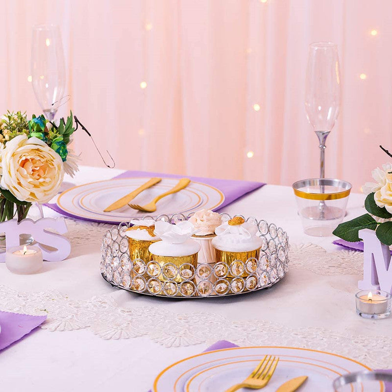 decorative tray crystal dessert stand