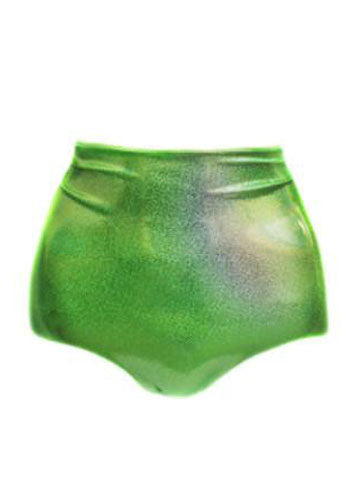 green high waisted shorts