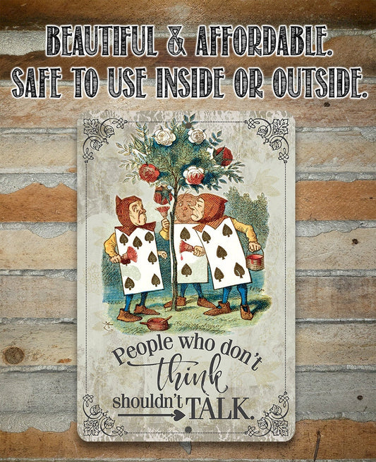 Alice in Wonderland Decor - Imagination Is The Only Weapon - Metal Sign -  Use Indoor/Outdoor - Metal Alice in Wonderland Signs Home Decor Wall Art 