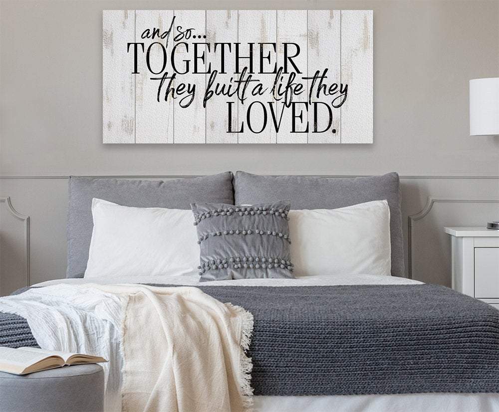 And So Together They Built - Canvas | Lone Star Art.