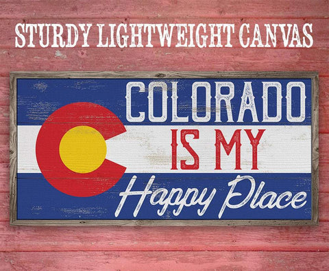 Image of Colorado My Happy Place - Canvas | Lone Star Art.