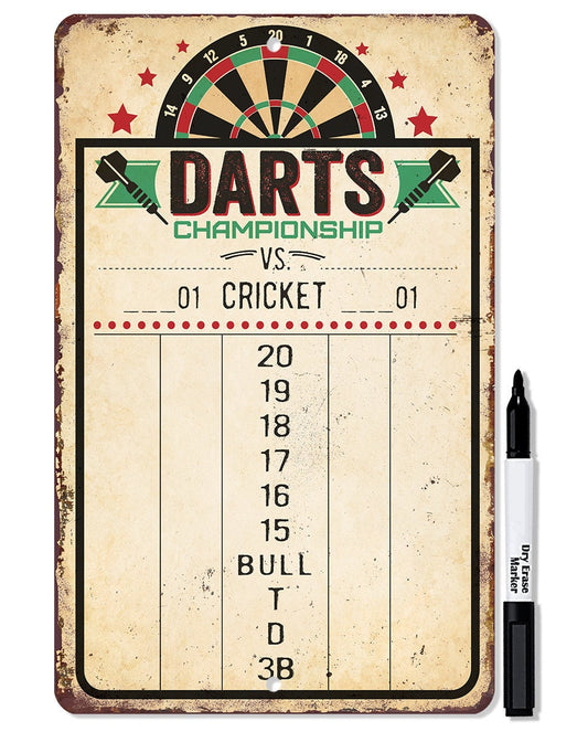 Kapel stakåndet blive irriteret Personalized - Dart Scoreboard Dry Erase for Keeping Score in All Cric -  Lone Star Art