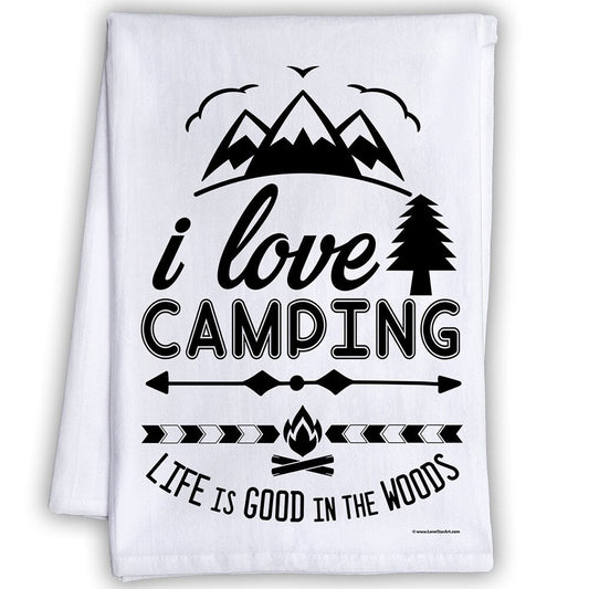 Happy Camper Dish Towel, Flour Sack Decorative Dish Towel, Camper Decor,  Farmhouse Tea Towel, Decorative Kitchen Towels 