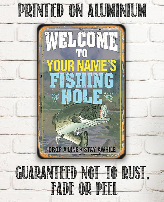 Fishing Bait Shop Customized Double Sided Aluminum Flange Sign