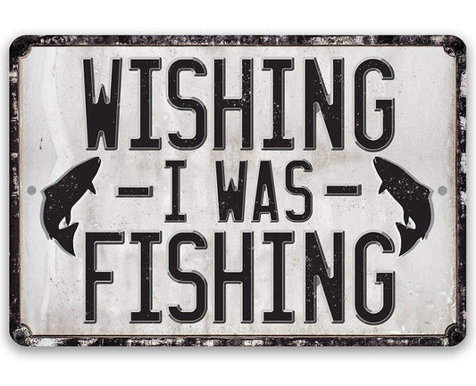 Money Can't Buy Happiness but It Can Buy a Lot of Fishing Gear 8 X 12 or 12  X 18 Aluminum Tin Awesome Metal Poster 