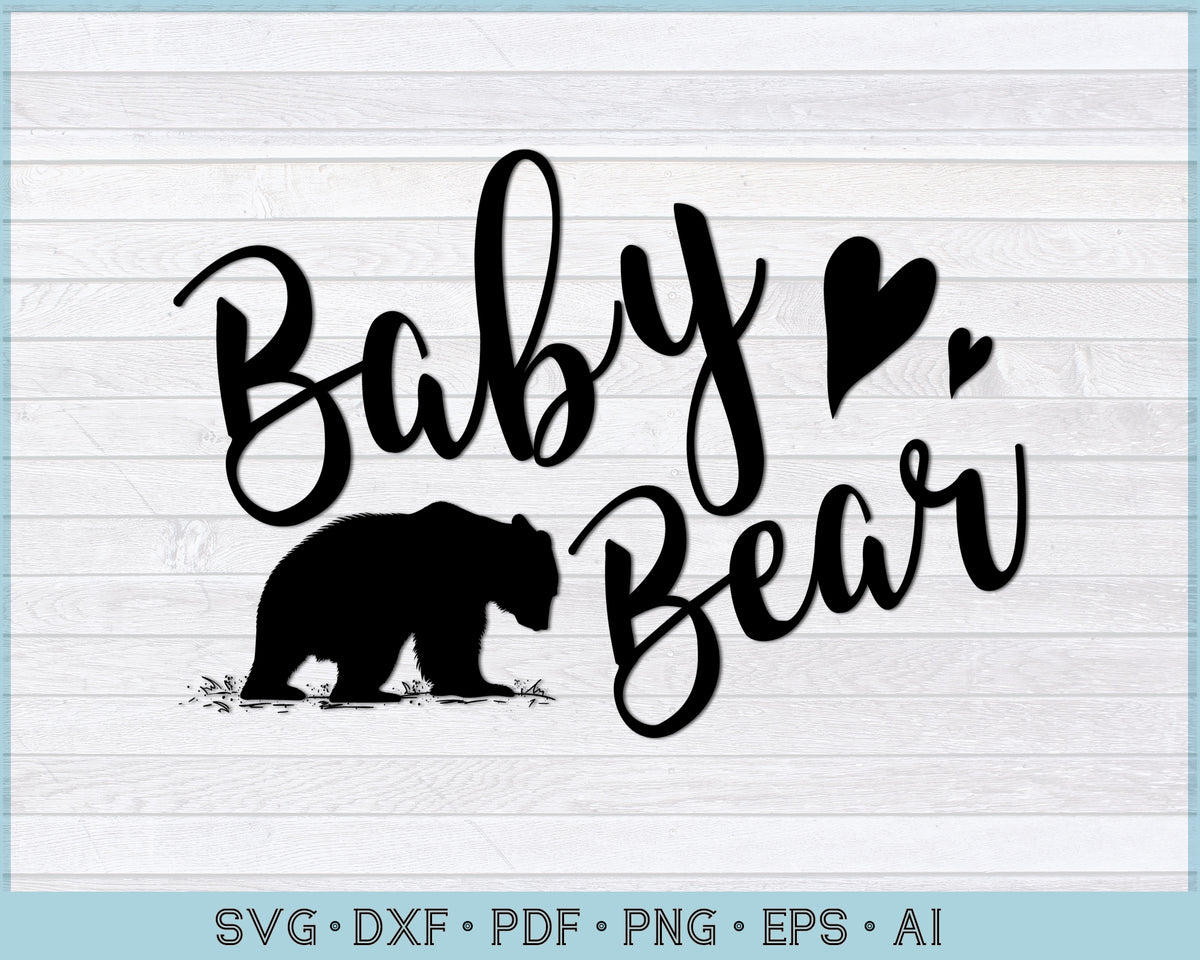 Download Baby Bear SVG files - CraftDrawings