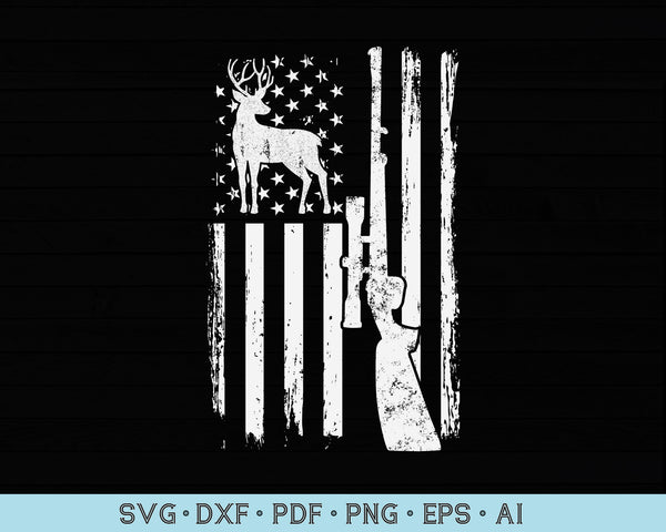 Download Deer Hunting American Flag Svg Gun And Deer Usa Flag Svg Files Craftdrawings