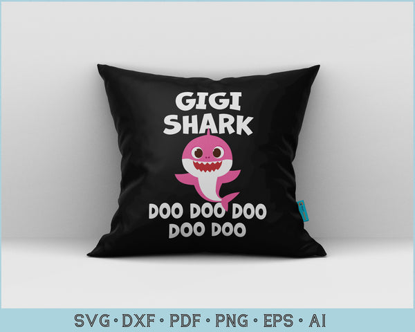 Gigi Shark Doo Doo Doo Svg Png Print Ready Cutting Files Craftdrawings