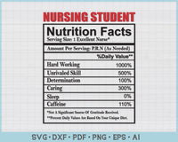 Download Nursing Student Nutrition Facts Svg Files Craftdrawings