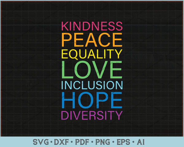 Download Peace Love Inclusion Equality Diversity Human Rights Svg Files Craftdrawings