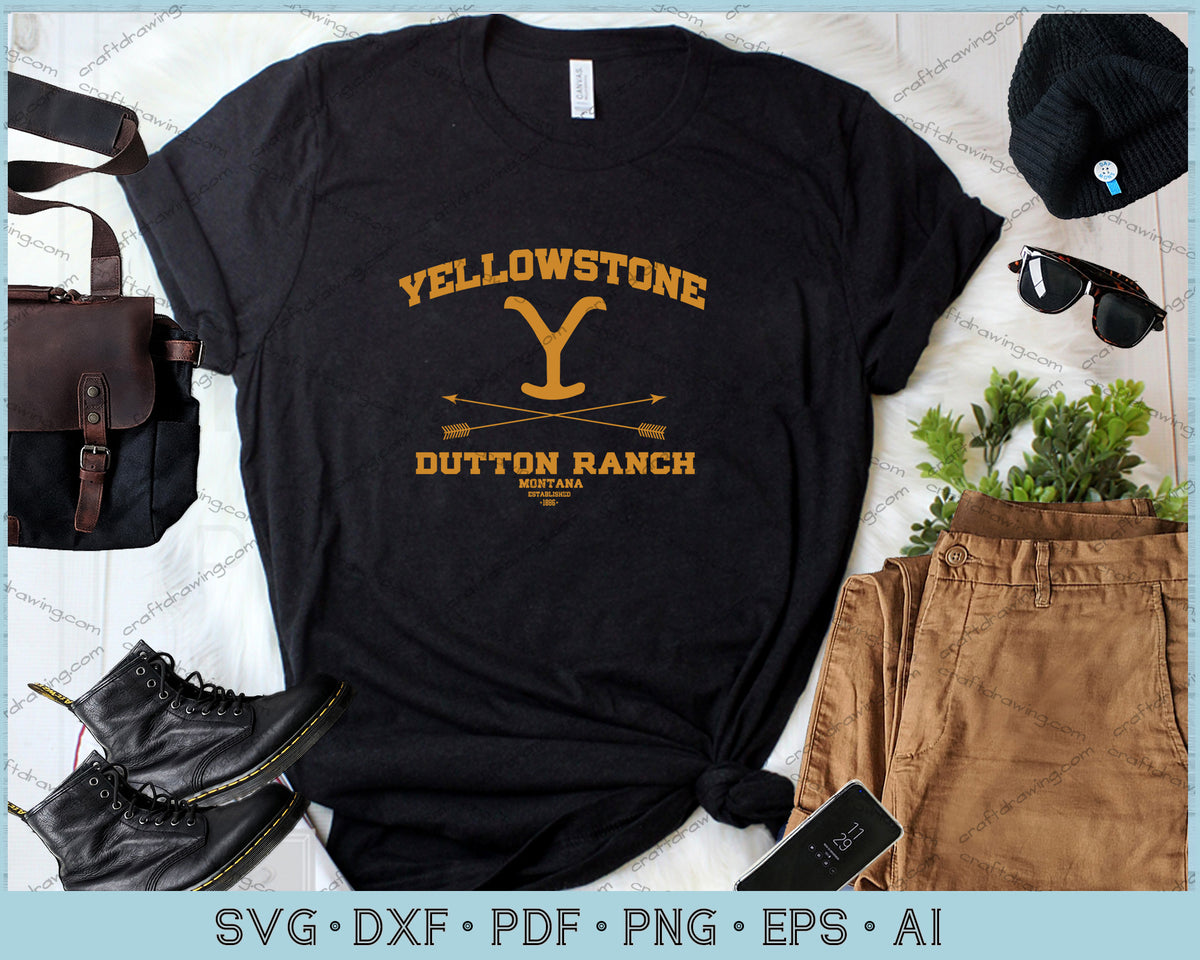 Download Yellowstone Dutton Ranch Montana Established 1886 SVG ...