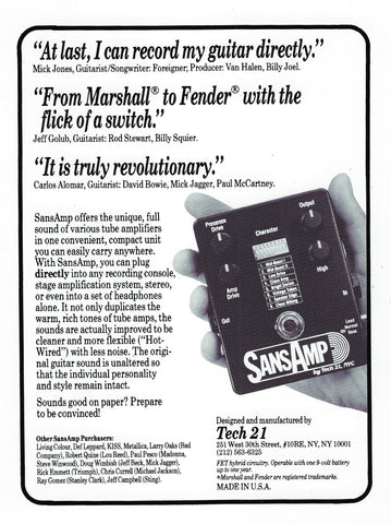 first advertisement tech21 sansamp