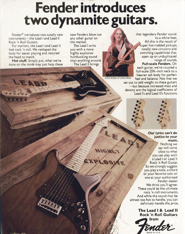 Fender Lead Series Steve Morse Guitar Ad