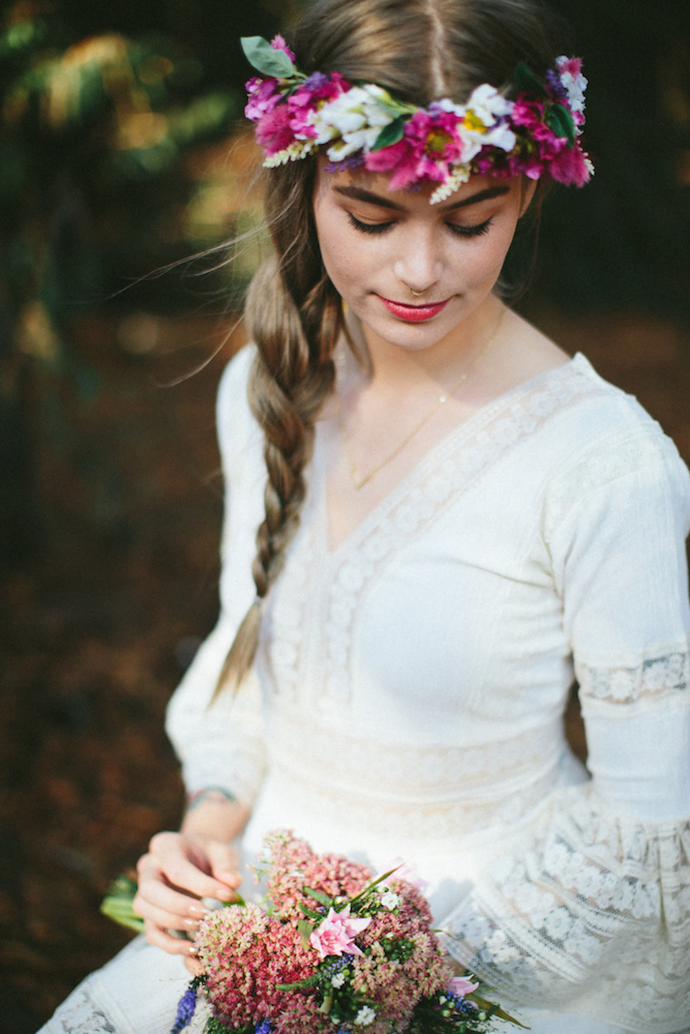 Katie Thirkill Bride Taylor Flower Crown Rock N Rose