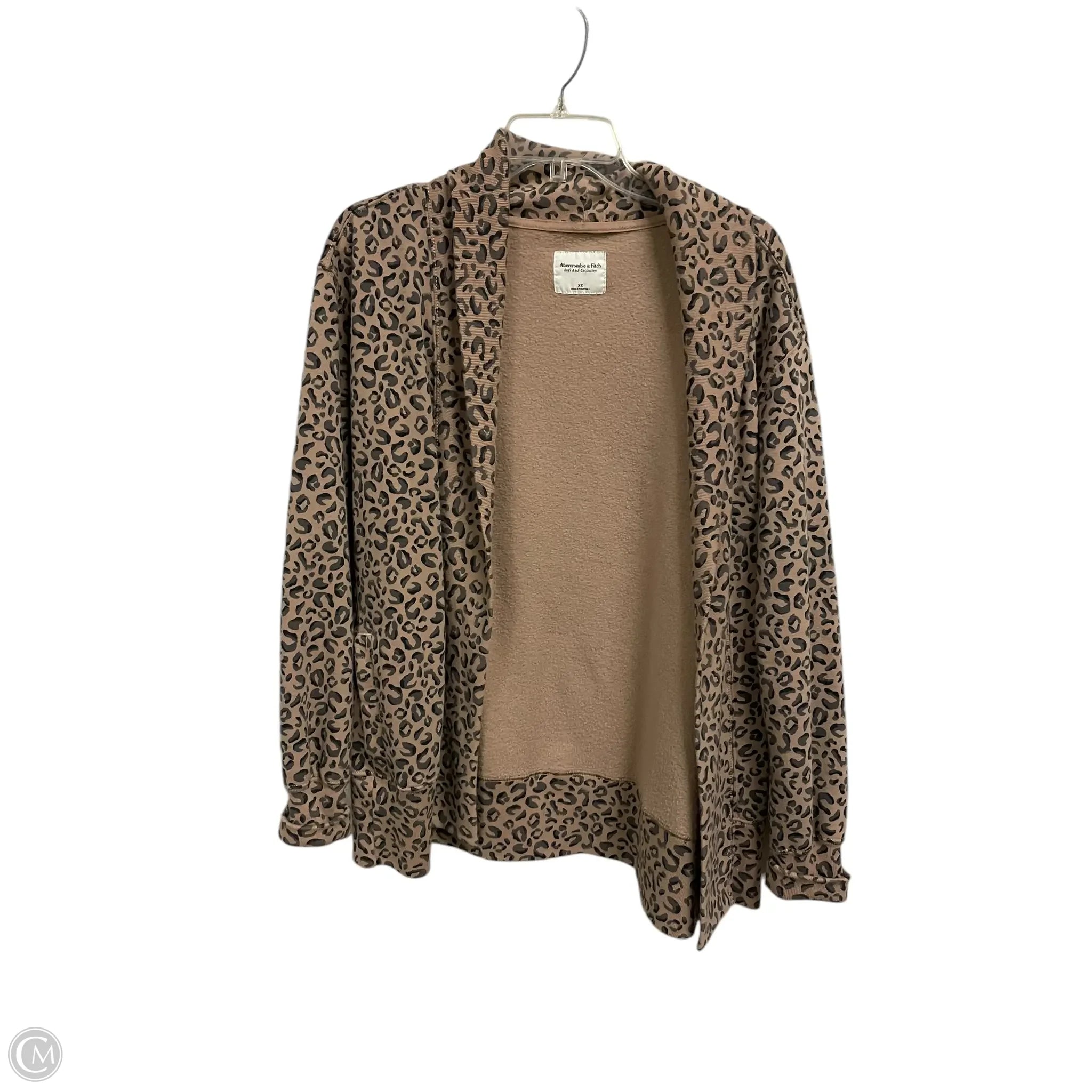 Jacket Fleece By Abercrombie And Fitch In Tan, Size: Xs