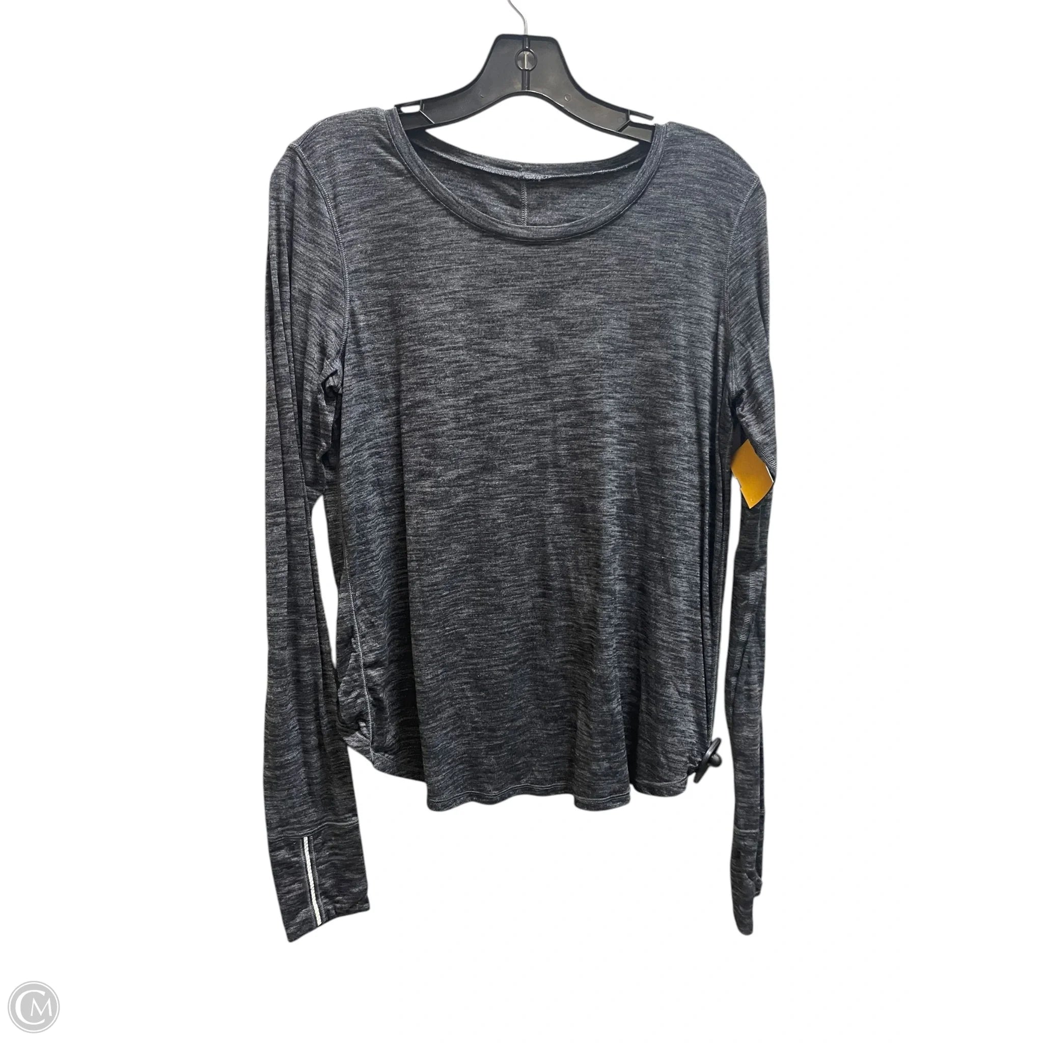 Athletic Top Long Sleeve Crewneck By Lululemon In Grey, Size: M